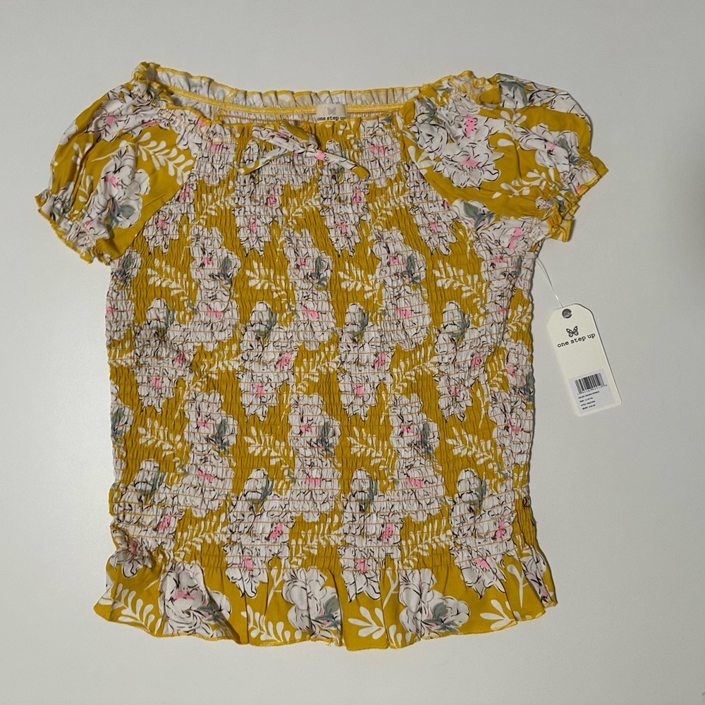 NWT One Step Up Girls Shirt L (14/16) Golden Springs